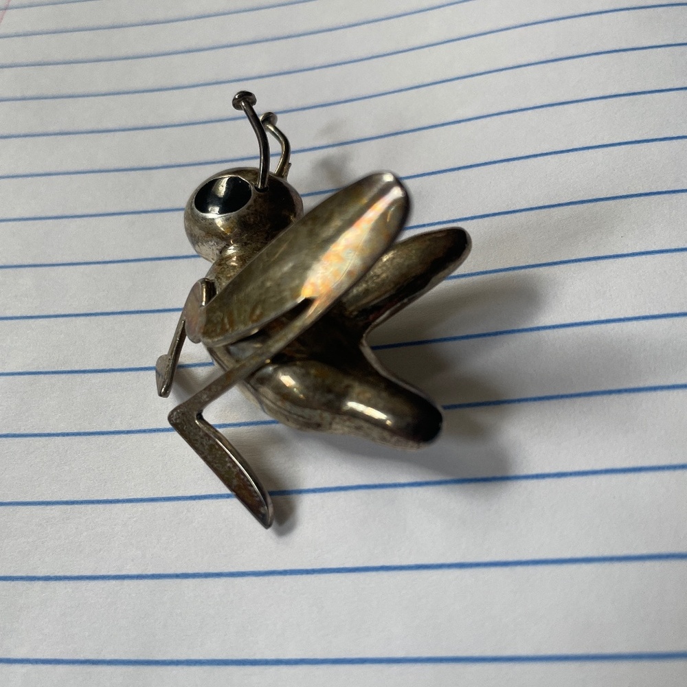 Cricket Brooch sterling